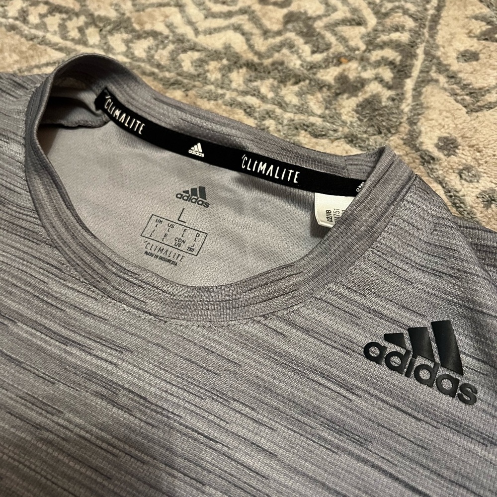 Adidas Gray Short Sleeve Performance Tee